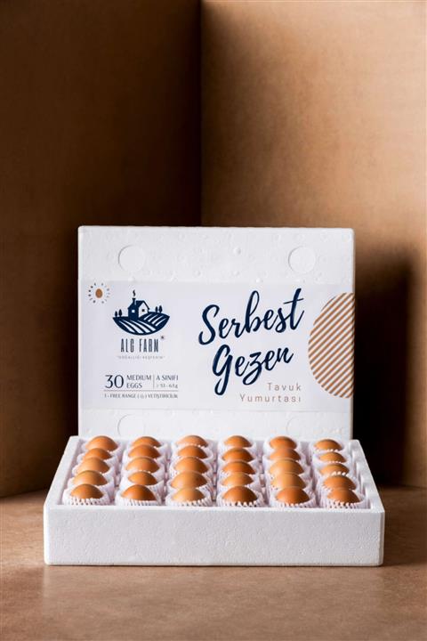 Alg Farm Serbest Gezen Tavuk Yumurtası M Boy 53 - 63g 30'lu