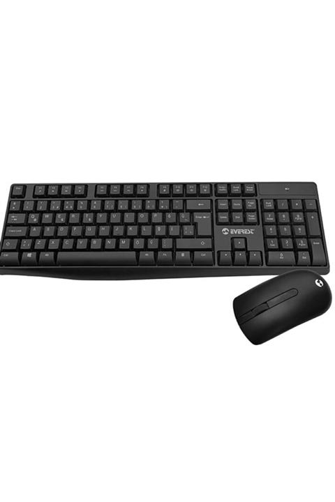 Everest Siyah Km-7500 Kablosuz Q Multimedia Klavye + Mouse Set
