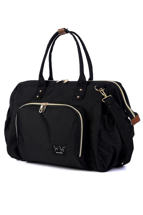 YuYu me Siyah Omuz Askılı Anne Bebek Bakım Çantası