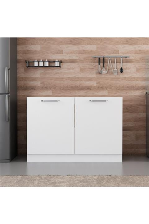 Minar Mutfak Alt Modül 2k 120cm Evye Dolap Beyaz