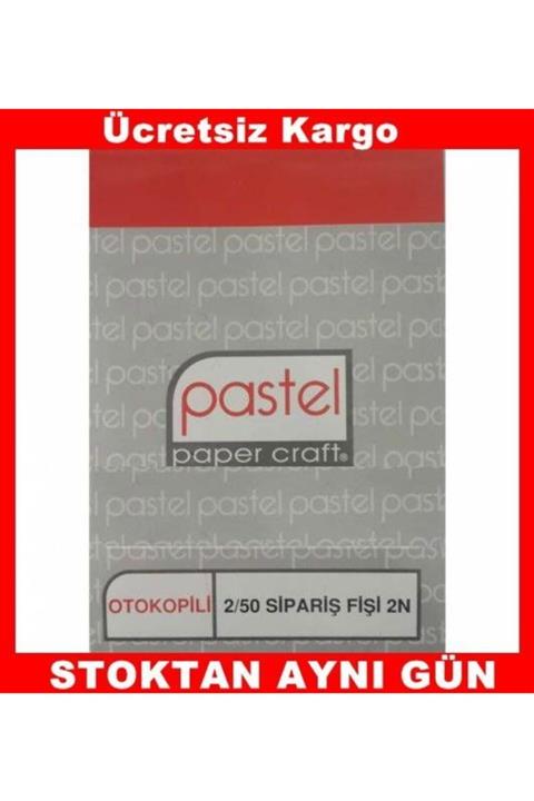 Pastel A5 Otokopili Sipariş Fişi 2 Nüsha 12 Adet