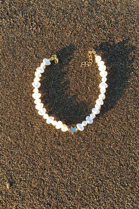 Histakı Incili Ayarlanabilir Yıldız Detaylı Halhal