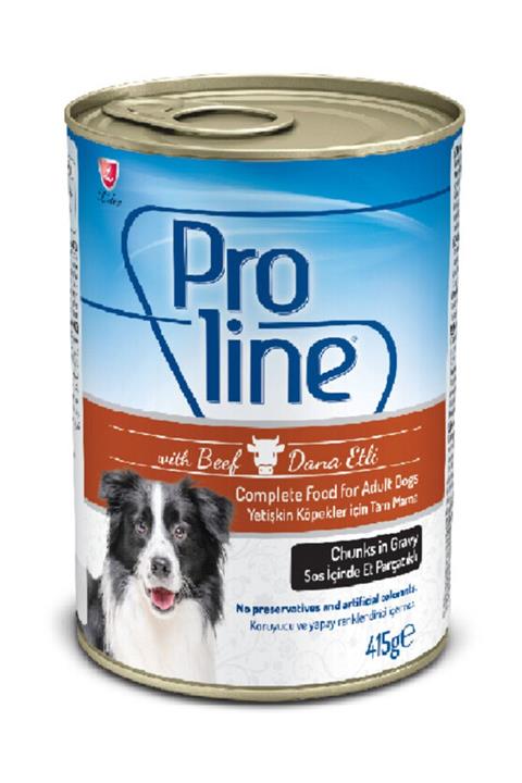 Pro Line Soslu Biftekli Köpek Konserve 415 gr