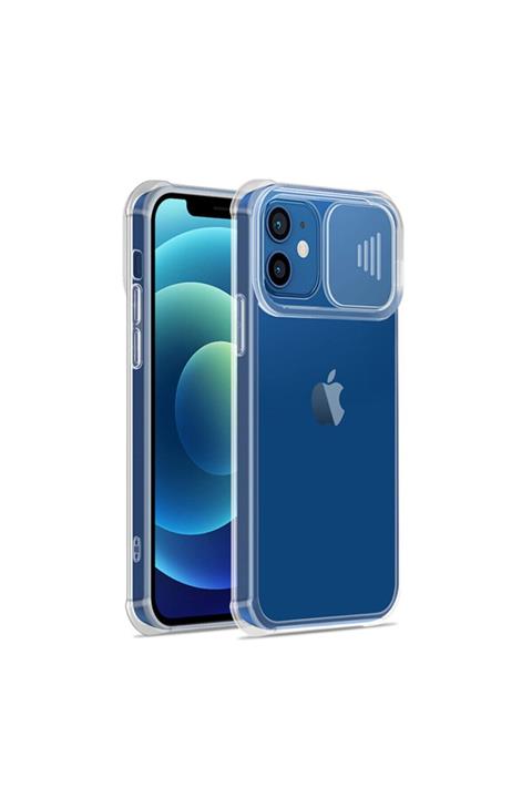 CNSTAKI Iphone 11 Uyumlu Slayt Kamera Lens Korumalı Komple Şeffaf Telefon Kılıfı