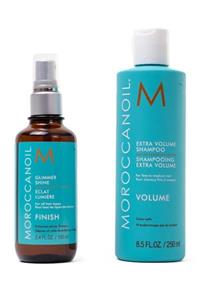 Moroccanoil Shine Parlaklık Spreyi 100 Ml + Extra Volume Şampuan 250 Ml