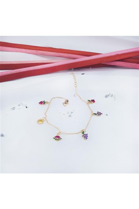 Lavia Aksesuar Kadın Sarı Meyveli Halhal