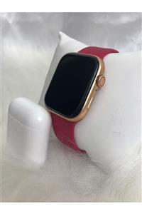 Lavinia Aksesuar Iphone Ve Android Uyumlu Watch Fk88 Pembe Çift Düğme Aktif Akıllı Saat+2.Nesil Airpods Kulaklık