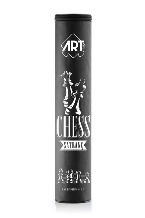 Art Puzzle Art Satranç Takımı Turnuva Tipi Büyük Boy Bez Çantalı