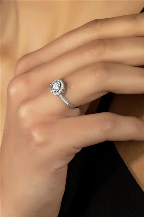 Kara Jewelry Kadın Gümüş Yüzük Orijinal Swarovskı Taşlı Fantezi Yüzük