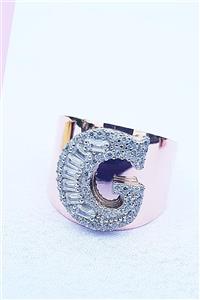 MorMajor Silver Harfli Baget Işleme Gümüş Yüzük