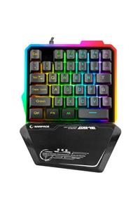 Rampage Kb-r24 Rgb Metal Gövdeli Ufak Gaming Klavye + Gaming Mouse Pad