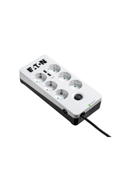 Eaton PB6UD çift USB çıkışlı 6'lı akım koruma prizi