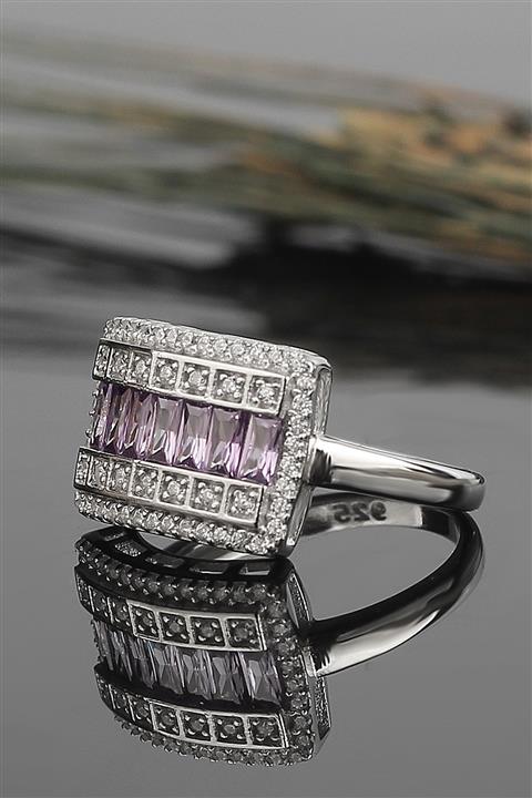 KsrModa Baget Taşlı 925 Ayar Bayan Gümüş Yüzük