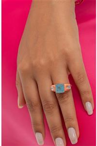Jewelshoot Somon Mineli Paraiba Taşlı Yüzük
