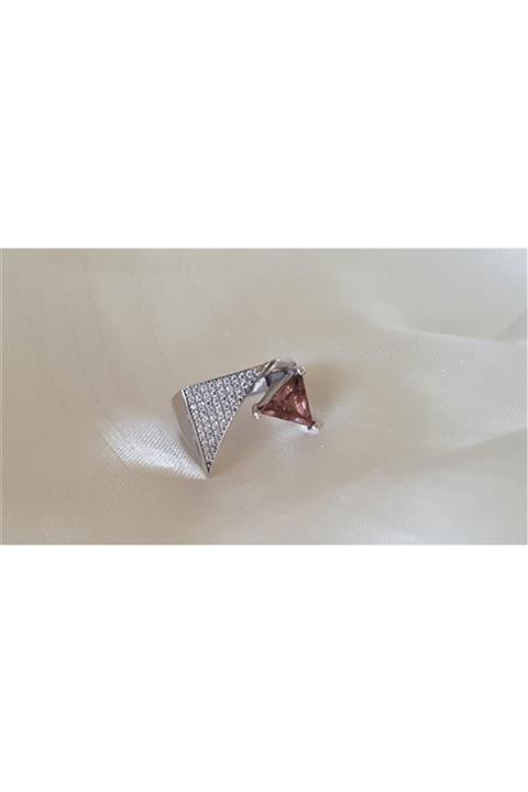 SEDA YALÇIN Zultanit Ve Zirkon Taşlı Pırlanta Montürlü Gümüş Yüzük