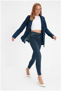 TRENDYOLMİLLA Mavi Recycle Yüksek Bel Skinny Jeans TWOAW22JE0909