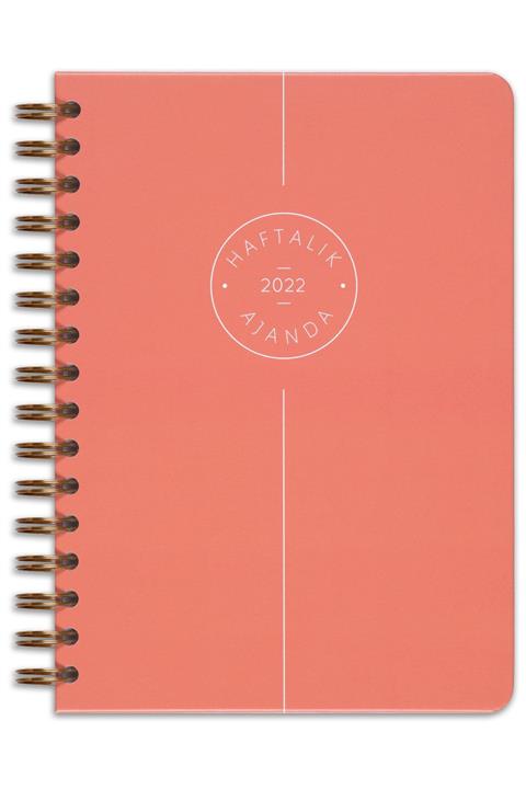Matt Notebook 2022 Yılı A5 Ajanda 12 Aylık Turuncu