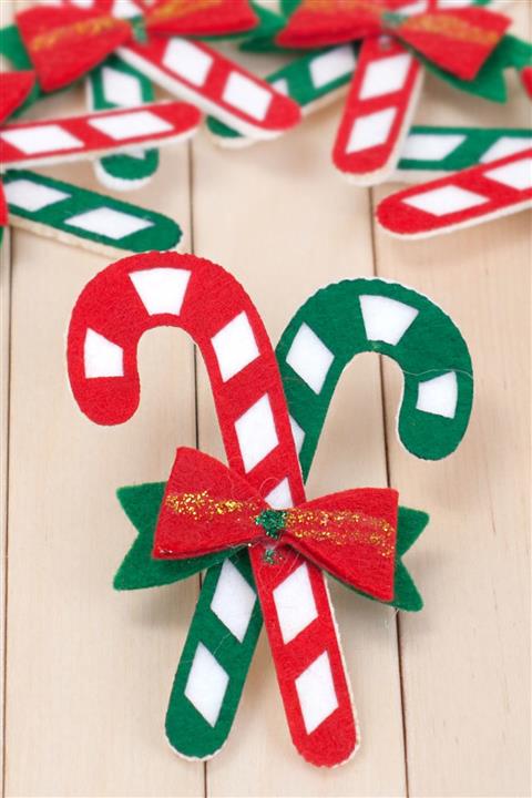 Funbou Keçe süs, baston şeker / 3 adet