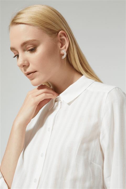 STELLA PULVIS Kadın Beyaz Pamuklu Gömlek