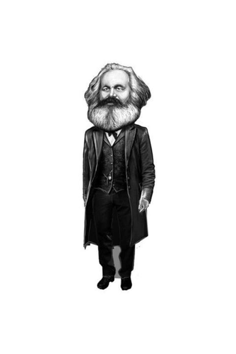 Aylak Adam Hobi -karl Marx Karikatür Ayraç