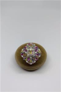Soc Jewelry 925 Ayar Gümüş Renkli Baget Yüzük