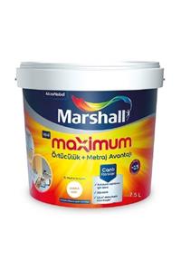 Marshall Maximum Su Bazlı Silinebilir Ipeksi Mat 7,5 Lt /10 Kg  Beyaz