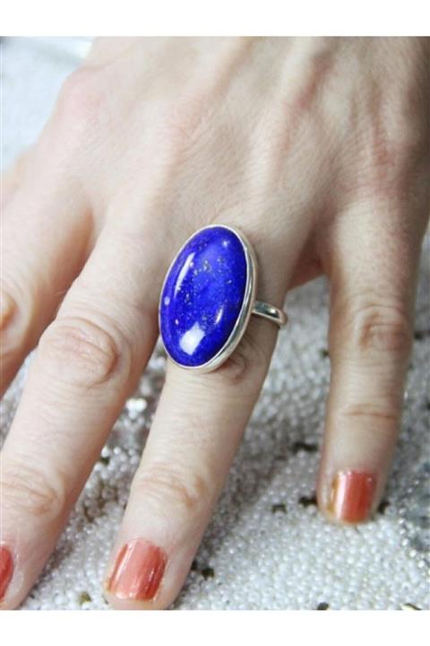 NSA SILVER Gümüş Kadın Lapis Lazuli Taşlı 925 Ayar Yüzük