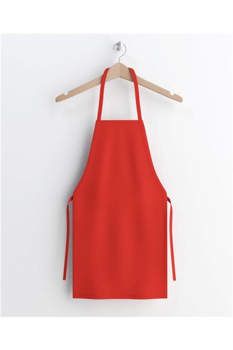 hediyekolisi Kırmızı Gabardin Kumaş Mutfak Önlüğü