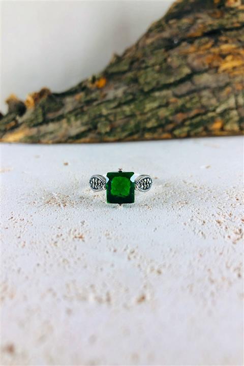 Sungurbey Gümüş Dünyası Zirkon Ve Markazit Taşlı Gümüş Bayan Yüzük