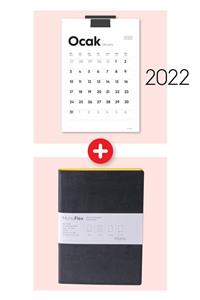 Munu Note Munuflex Siyah Defter ve Munucal Xl Duvar Takvimi Set