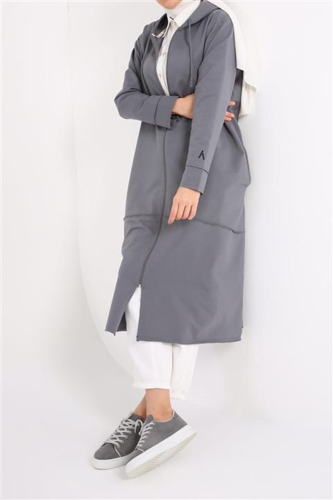 ALLDAY Duman Büyük Beden Penye Hırka