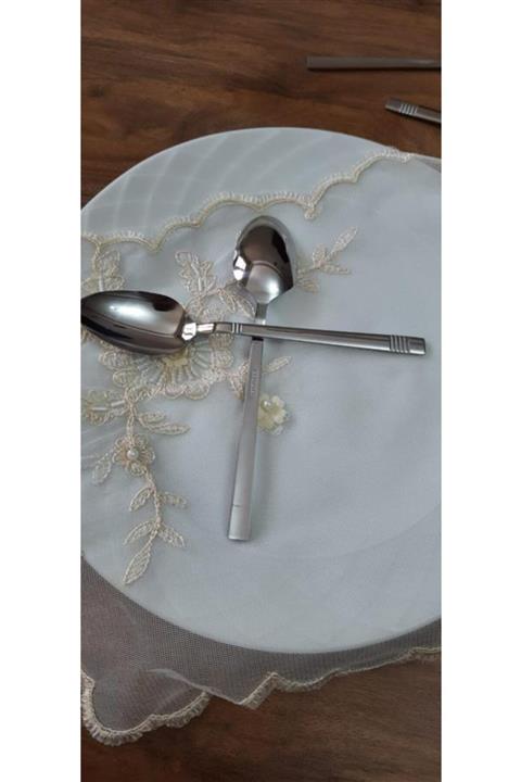 Kardelen 6 Adet Tatlı Kaşık Turkuaz Model