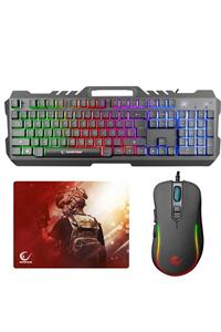 Rampage Action Jammer Gaming Oyuncu Set 3'lü (klavye+mouse+pad)