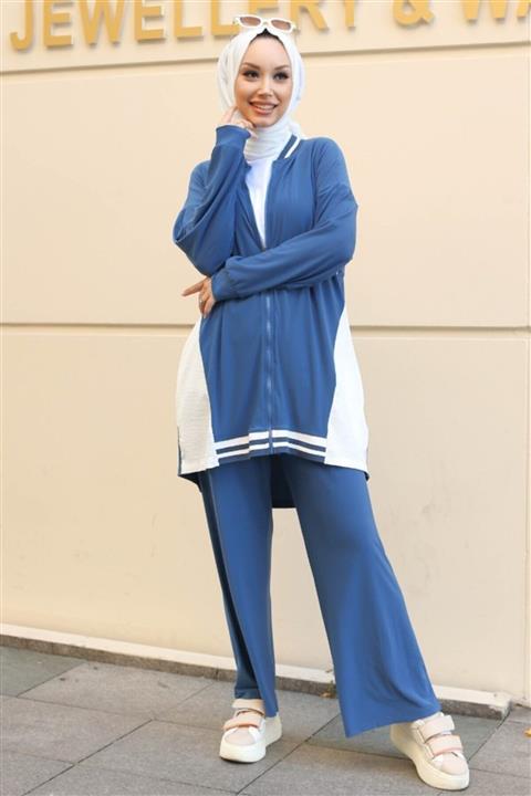 SEREZ MODA Mavi Renk Ikili Eşofman Takımı