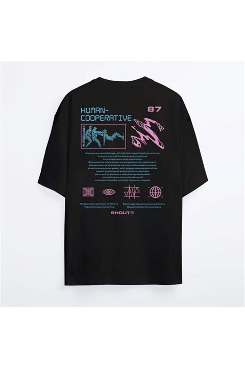 Shout Oversize Human Cooperative Unisex T-shirt