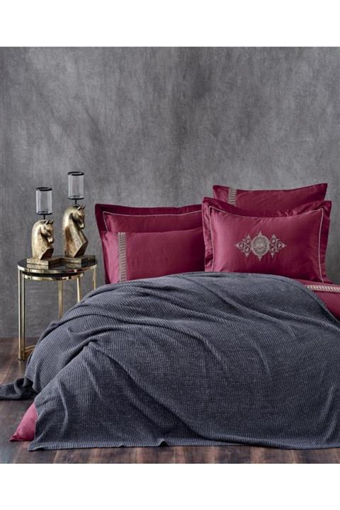 Ecocotton Sedef Gümüş Simli Çift Kişilik Triko Battaniye