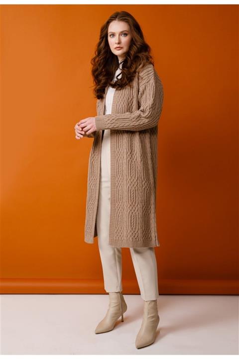 Ghisa Triko Hırka Vizon