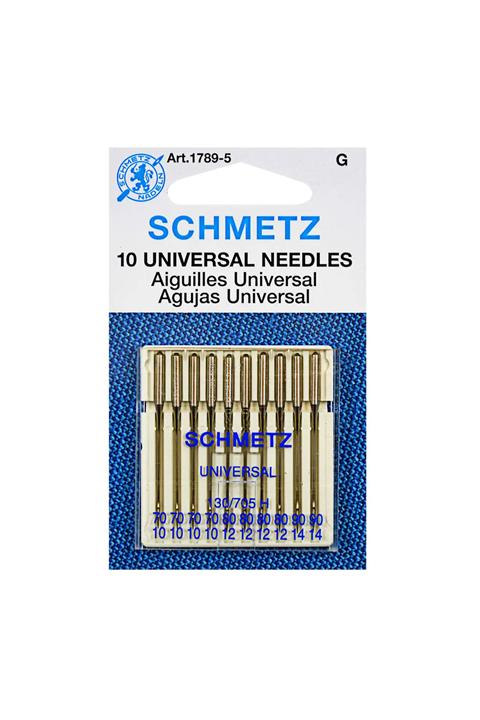SCHMETZ Aile Dikiş Makine Iğnesi 10-12-14 Numara Universal Asorti