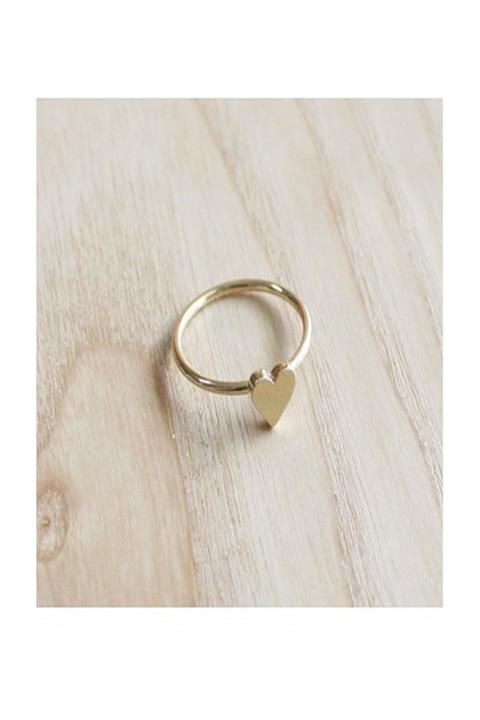 NSA SILVER Minimal Kalp  Gümüş Yüzük 925 Ayar