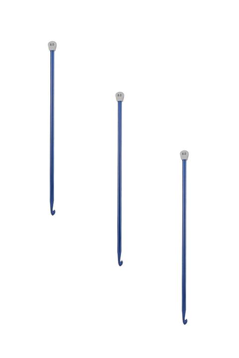 tuhafiyecimiz #8 Numara (8mm) Gagalı Renkli Örgü Şişi - Tunus Işi, Afgan Işi Gagalı Örgü Şişi - No: 8