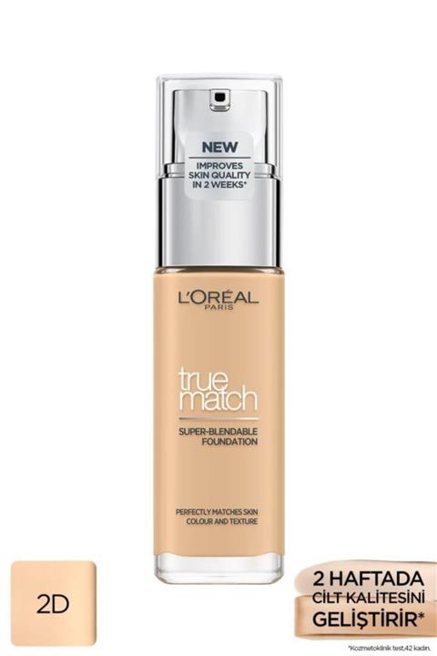 L'Oreal Paris L'oréal Paris True Match Bakım Yapan Fondöten 2d Golden Almond
