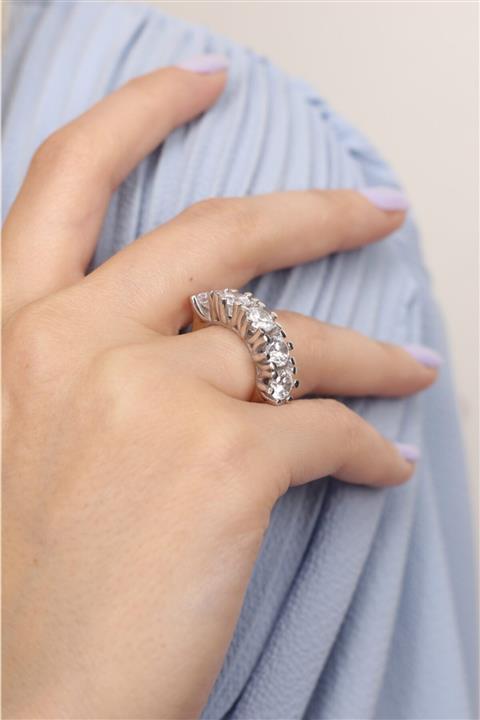 Marylebone Silver 14 Ayar Altın Kaplama Beştaş Gümüş Yüzük