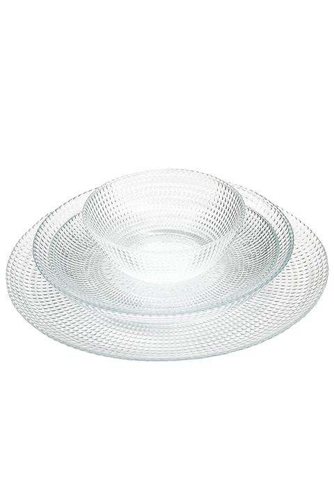 Glassycook 18 Parça 6 Kişilik Cam Yemek Takımı