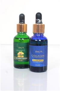 First Life Cosmetic Kolajen Ve C Vitamini Serumu 2 Li Set