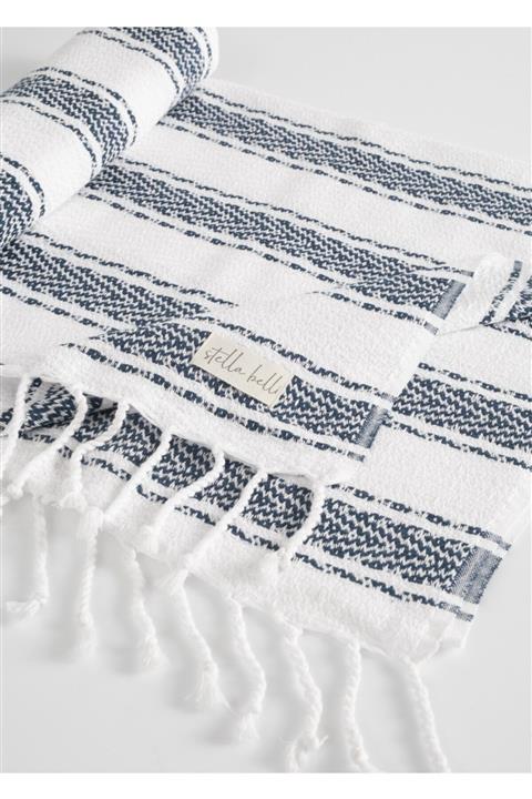 Stella Belli Peştemal El Dokuması Pamira Desen Navy Renk