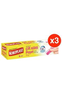 Koroplast Çift Kilitli Poşet 10lu Büyük Boy X 3 Paket 26*28 cm