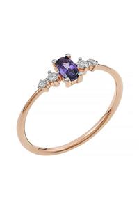 ÖRS JEWELRY Zarif Ametis Işıltısı Gümüş Yüzük