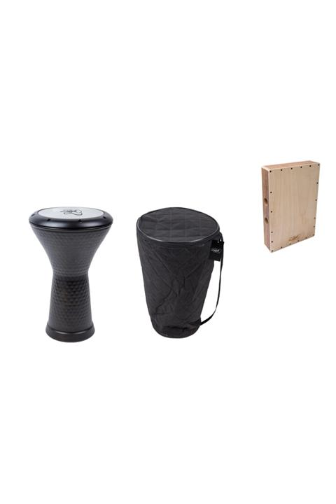 Donizetti Siyah Mısır Darbuka + Seyahat Kajon Cajon