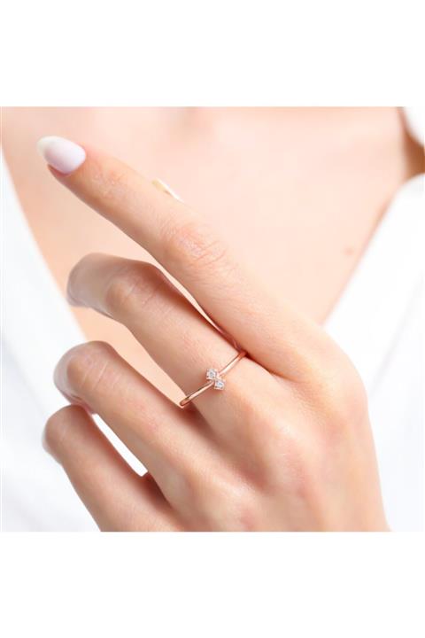 Mia Vento Kadın Gümüş Çift Taş Yüzük