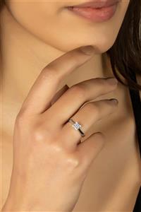 Kara Jewelry Kadın Swarovskı 925 Ayar Gümüş Tektaş Yüzük